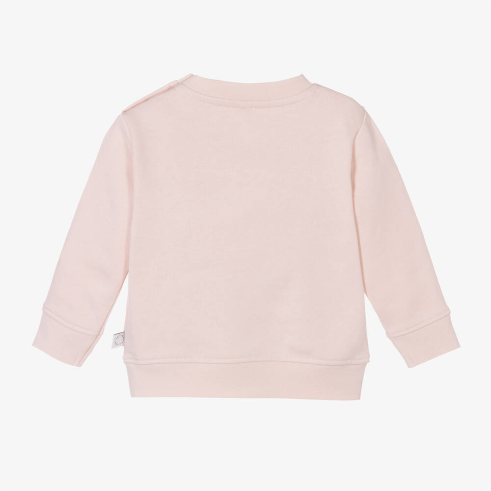 Stella McCartney Kids-Girls Pale Pink Floral Jumper | Childrensalon Outlet