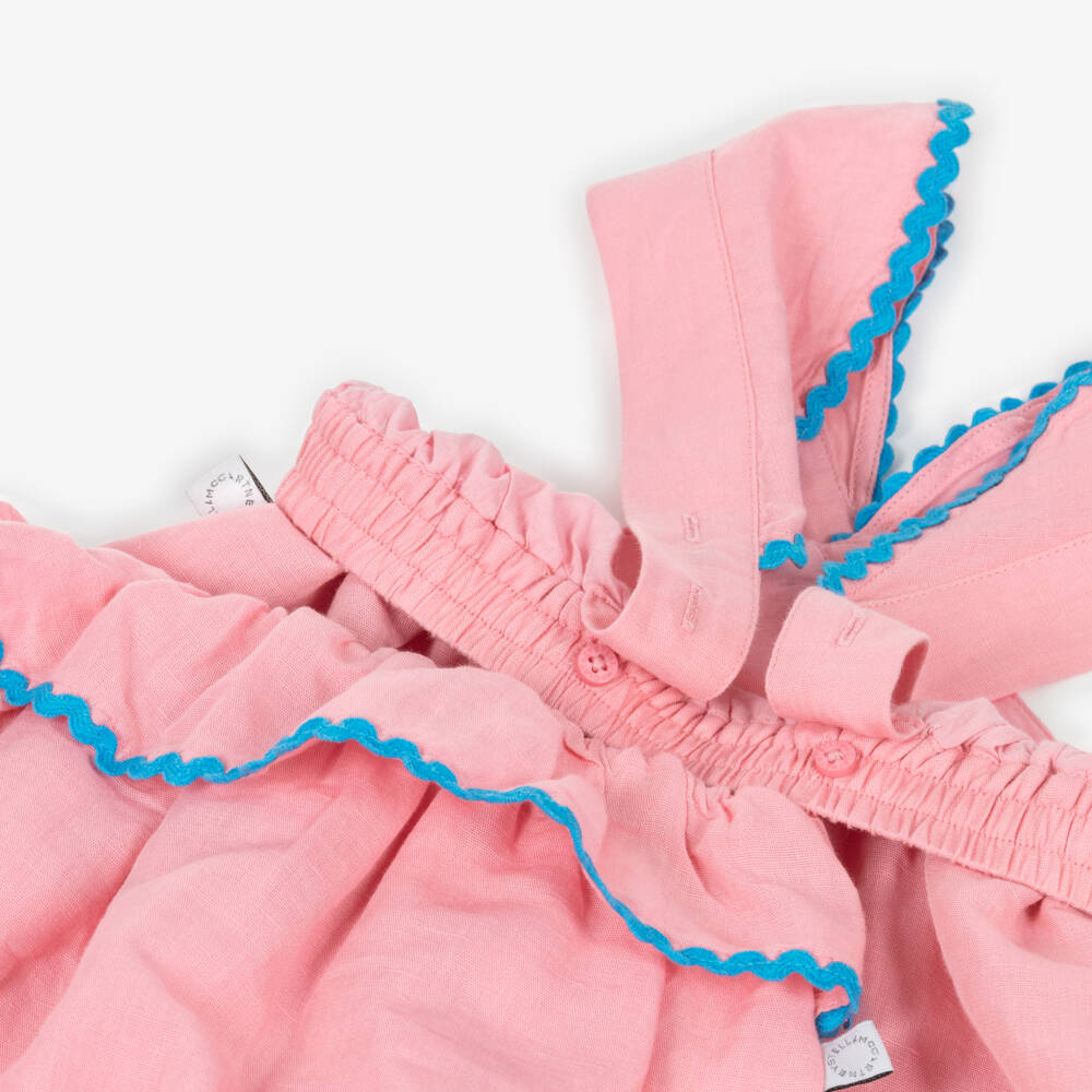 Stella McCartney Kids-Girls Pale Pink Sun Dress with Tulip Appliqués | Childrensalon Outlet