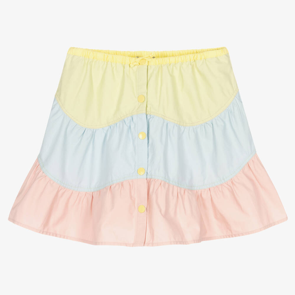 Stella McCartney Kids - Girls Pastel Colour Cotton Skirt | Childrensalon