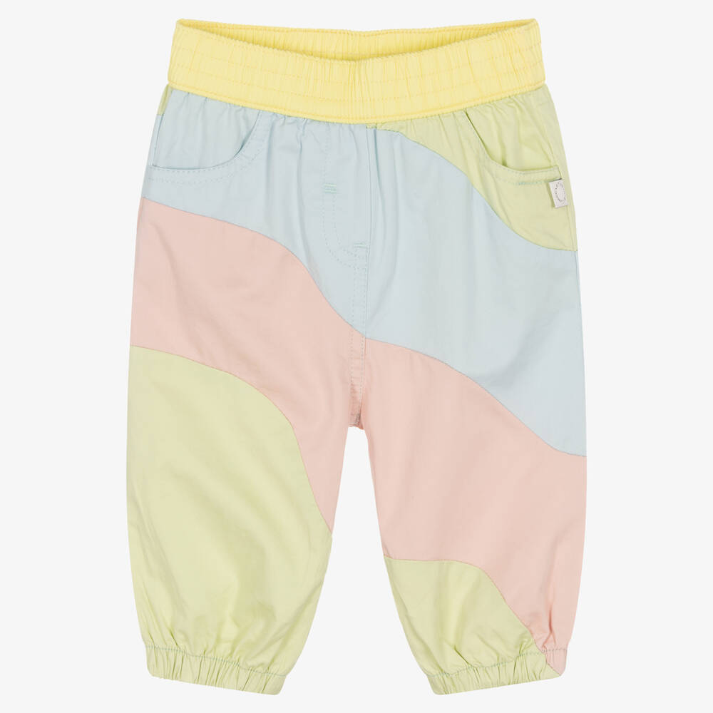 Stella McCartney Kids-Girls Pastel Colour Cotton Trousers | Childrensalon Outlet