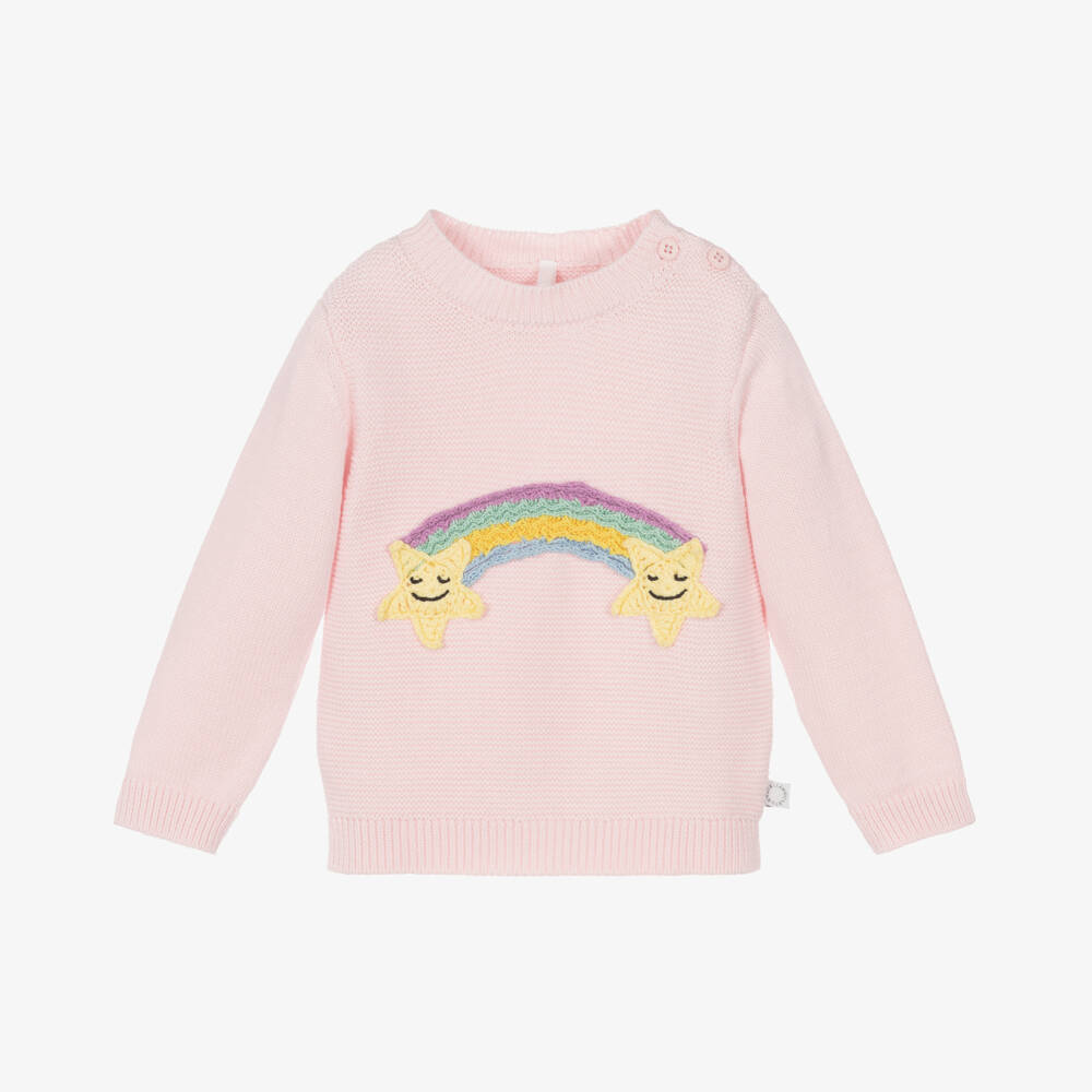 Stella McCartney Kids-Girls Pastel Cotton Sweater | Childrensalon Outlet
