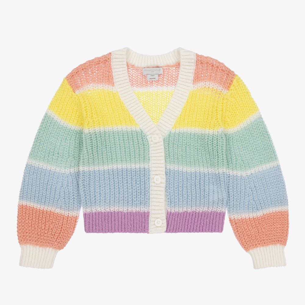 Stella McCartney Kids - Regenbogen-Strickjacke Pastell | Childrensalon