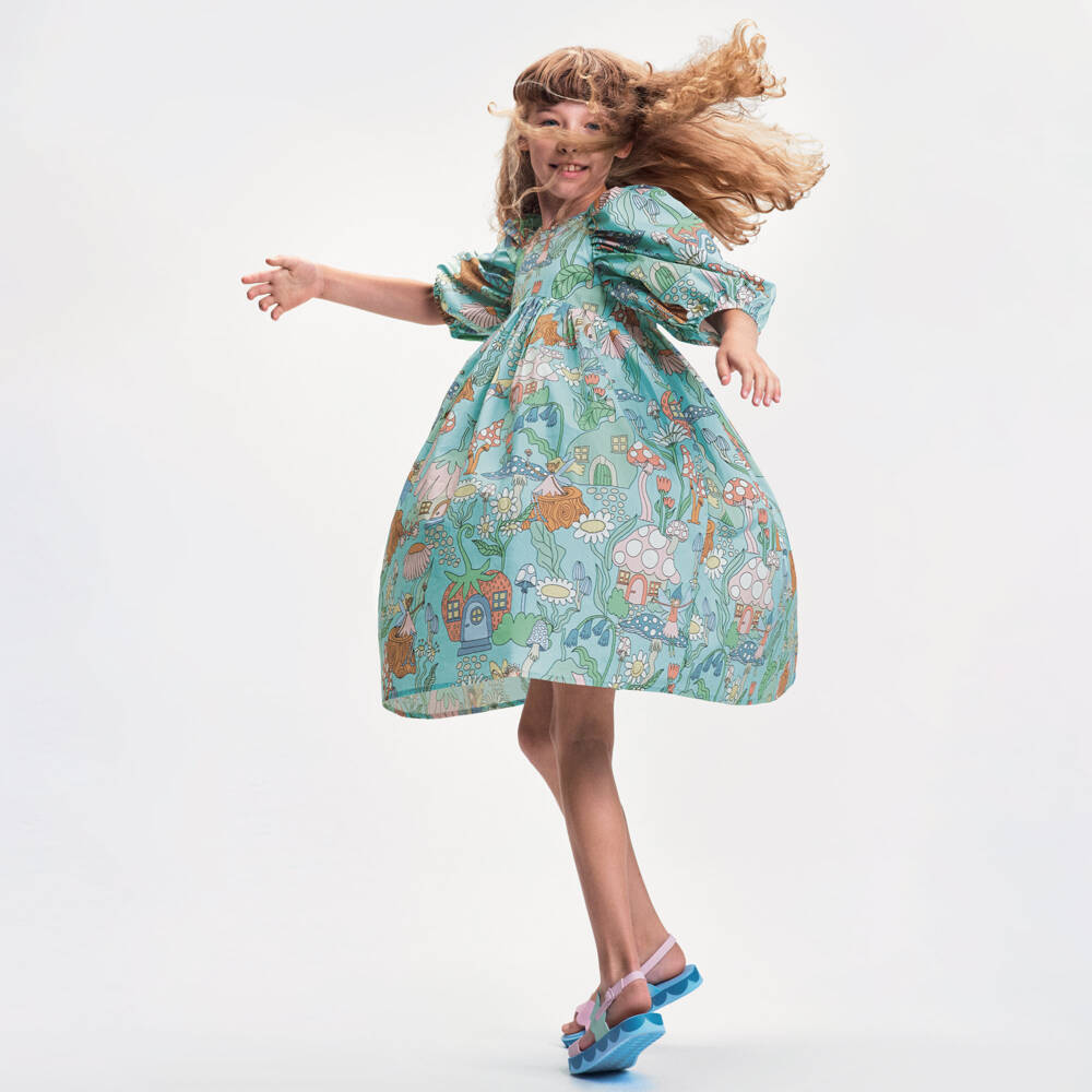 Stella McCartney Kids-Girls Pastel Scalloped Edge Sandals | Childrensalon Outlet