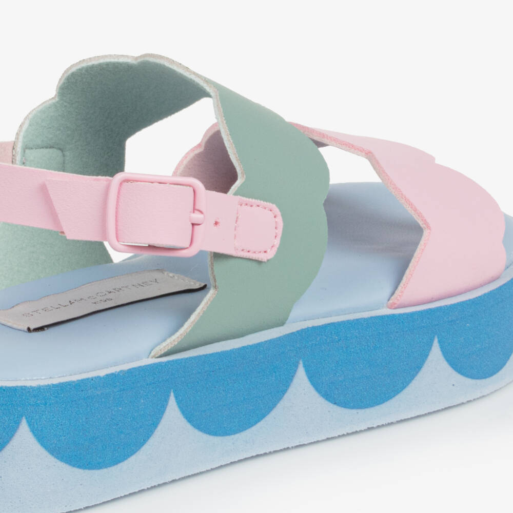 Stella McCartney Kids-Girls Pastel Scalloped Edge Sandals | Childrensalon Outlet
