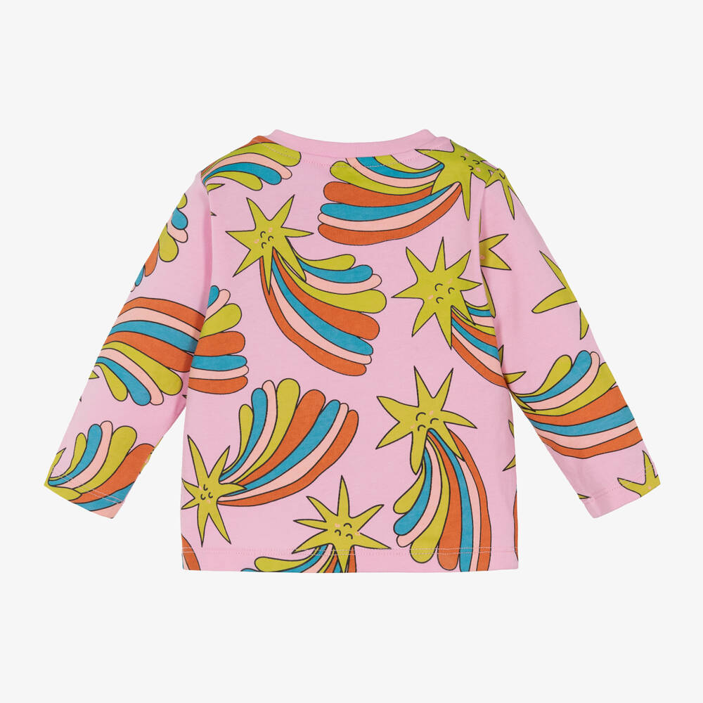 Stella McCartney Kids-Girls Pastel Starry Cotton Tee | Childrensalon Outlet