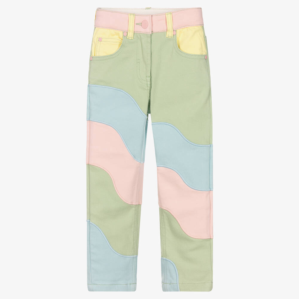 Stella McCartney Kids - Jean rayé pastel en denim fille | Childrensalon