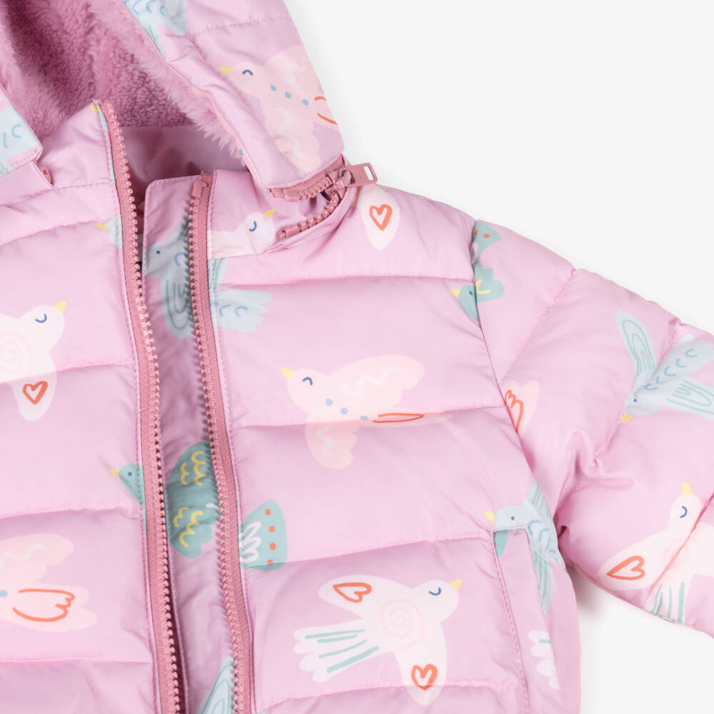 Stella McCartney Kids-Пуховик пурпурный для девочек | Childrensalon Outlet