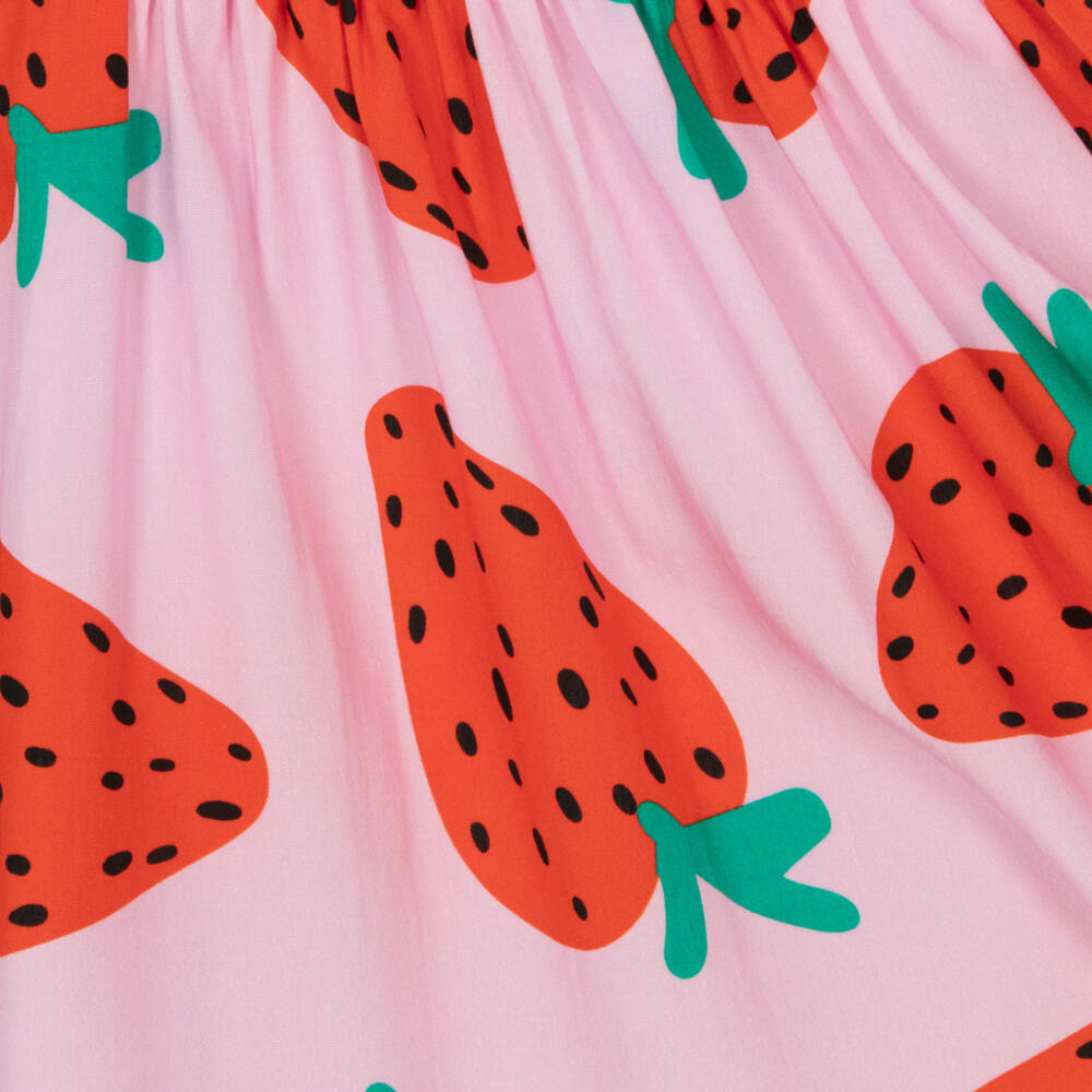 Stella McCartney Kids-Girls Pink Berry Pattern Flutter Dress | Childrensalon Outlet