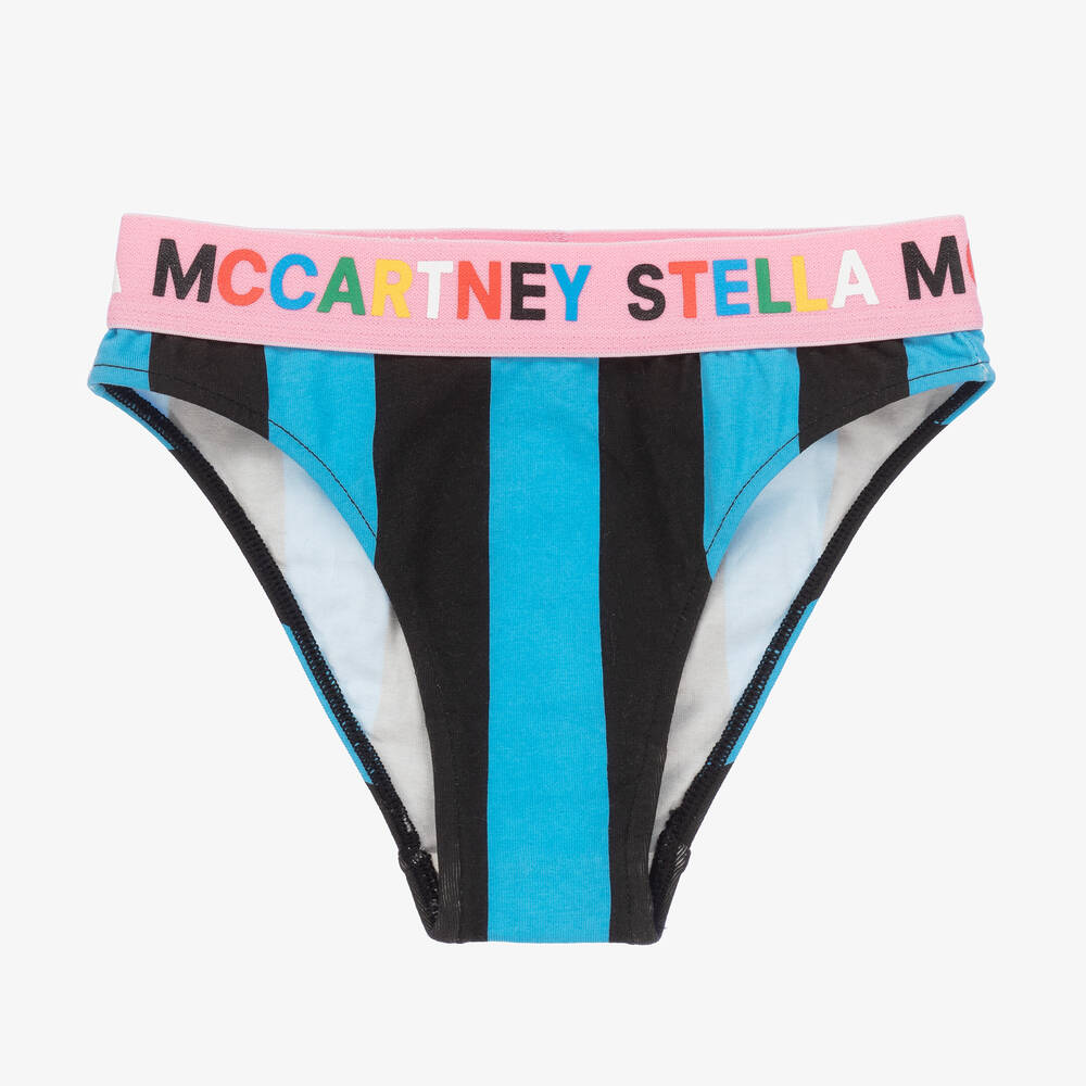 Stella McCartney Kids-Розовые и синие трусики в полоску (2шт.) | Childrensalon Outlet