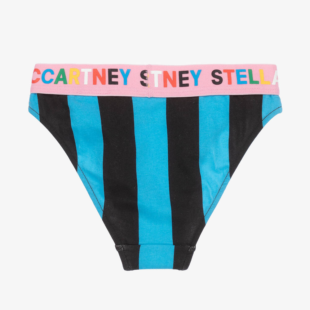 Stella McCartney Kids-Розовые и синие трусики в полоску (2шт.) | Childrensalon Outlet