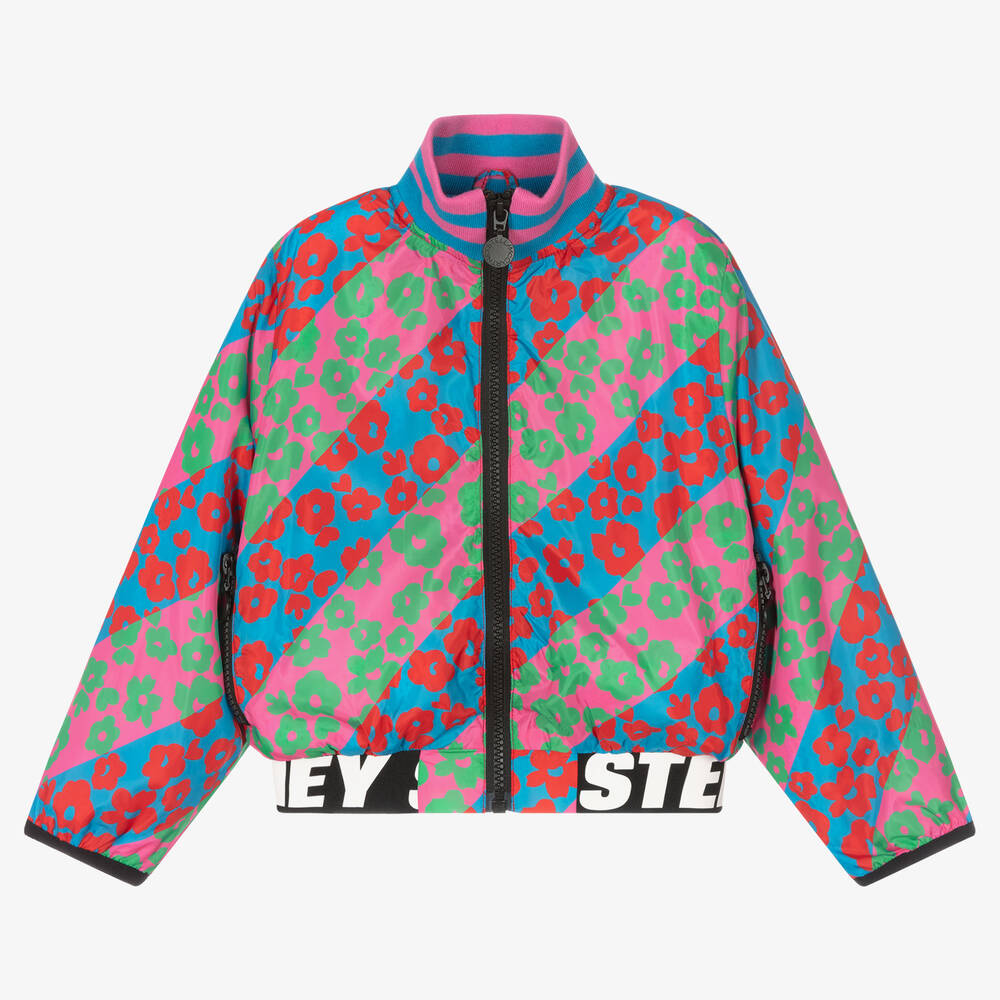 Stella McCartney Kids - Girls Pink & Blue Zip-Up Jacket | Childrensalon