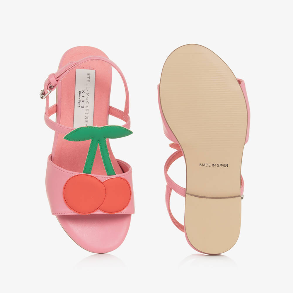 Stella McCartney Kids-Girls Pink Cherry Blossom Sandals | Childrensalon Outlet