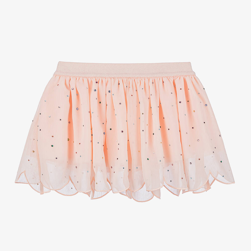 Stella McCartney Kids-Girls Pink Chiffon & Tulle Skirt | Childrensalon Outlet