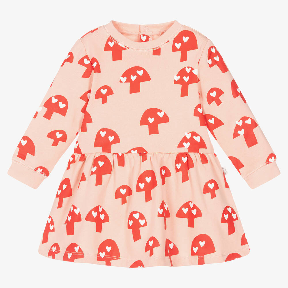 Stella McCartney Kids-Розовое хлопковое платье для девочек | Childrensalon Outlet