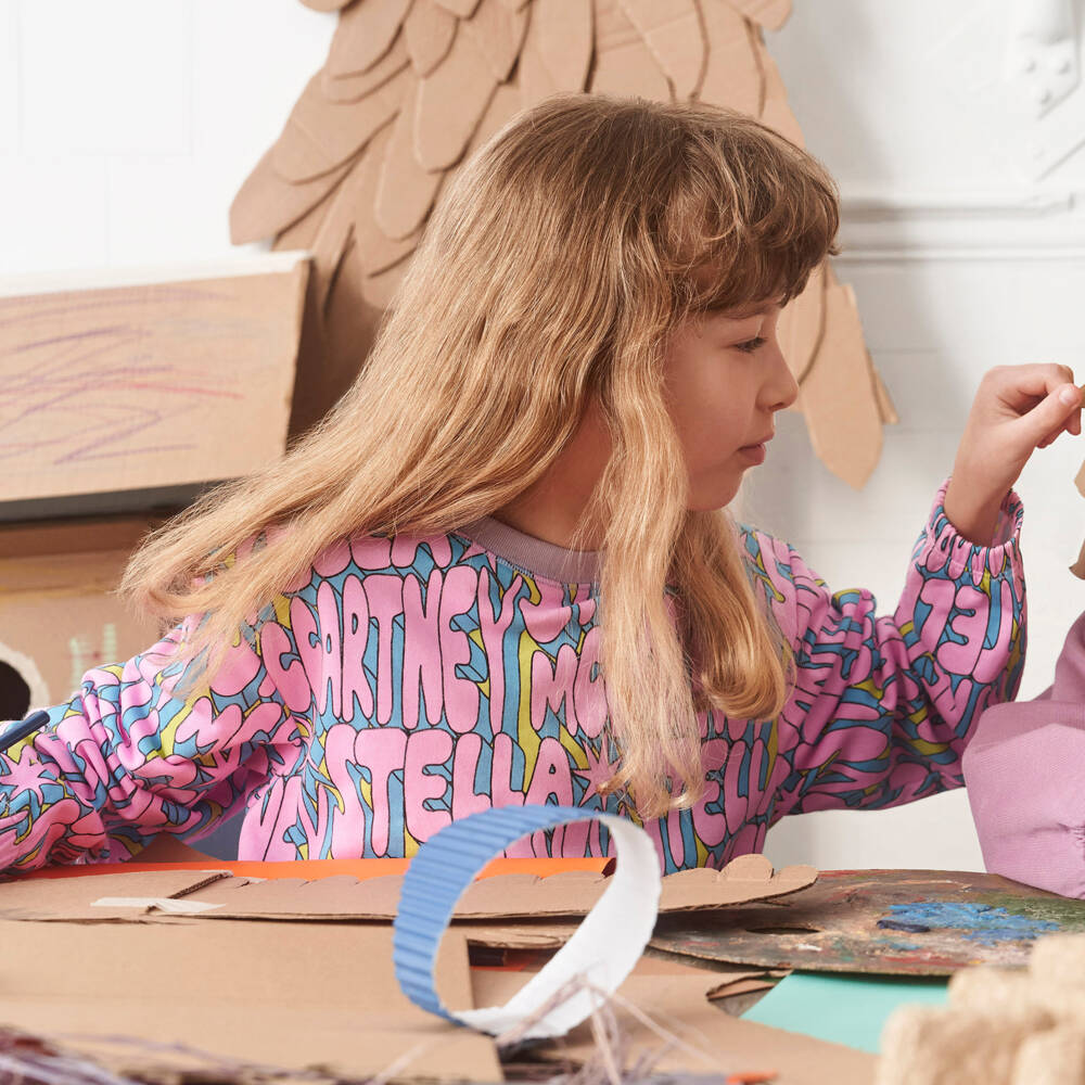 Stella McCartney Kids-Girls Pink Cotton Logo Set | Childrensalon Outlet