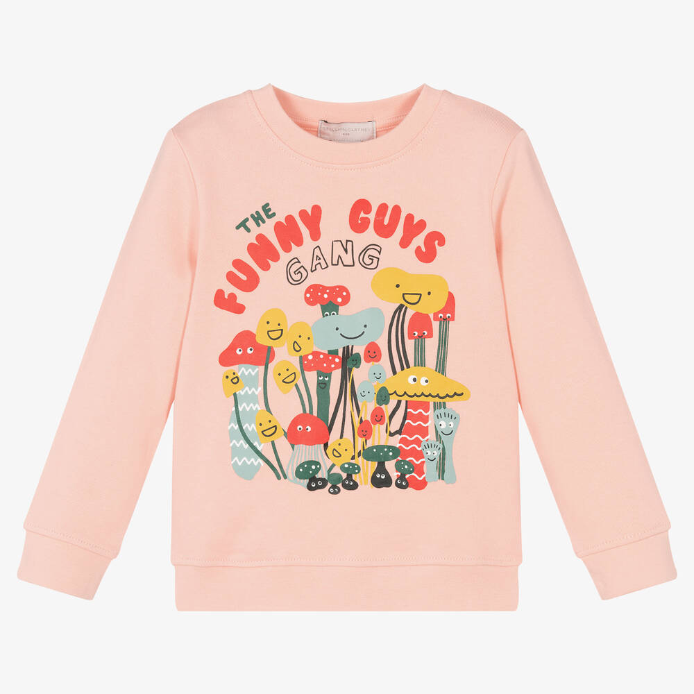 Stella McCartney Kids - Sweat rose coton champignons fille | Childrensalon