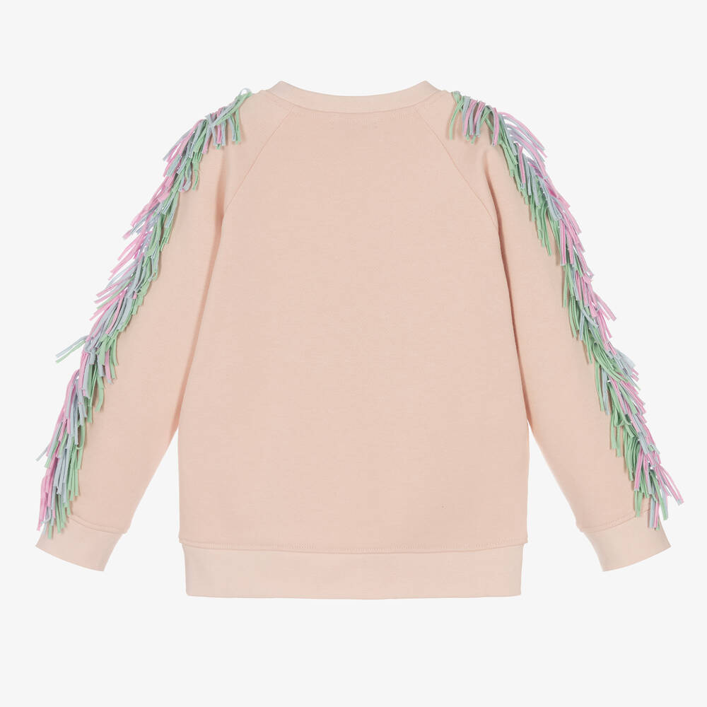 Stella McCartney Kids - Girls Pink Cotton Star Sweatshirt