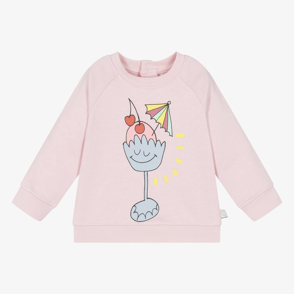 Stella McCartney Kids-Розовый хлопковый свитшот для девочек | Childrensalon Outlet