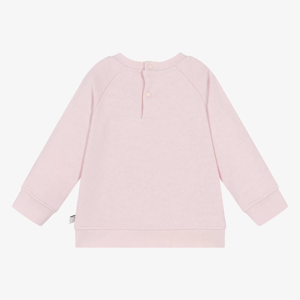 Stella McCartney Kids-Girls Pink Cotton Sweatshirt | Childrensalon Outlet
