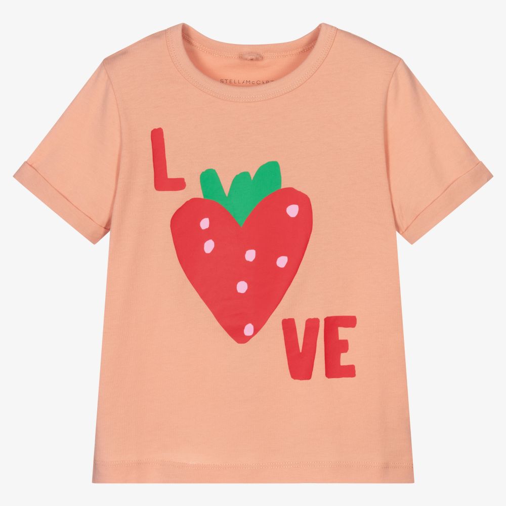 Stella McCartney Kids - Rosa Baumwoll-T-Shirt für Mädchen | Childrensalon