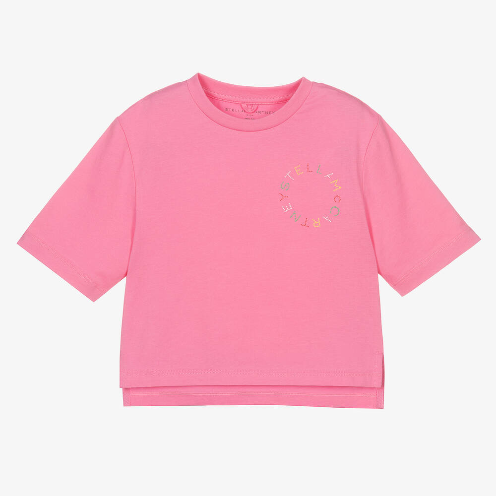 Stella McCartney Kids - Rosa Baumwoll-T-Shirt für Mädchen | Childrensalon