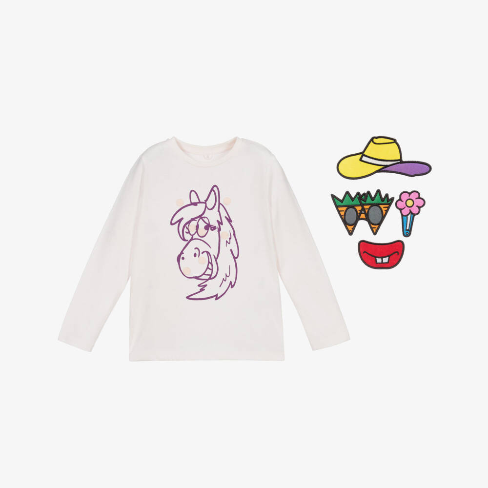 Stella McCartney Kids-Girls Pink Cotton Top | Childrensalon Outlet