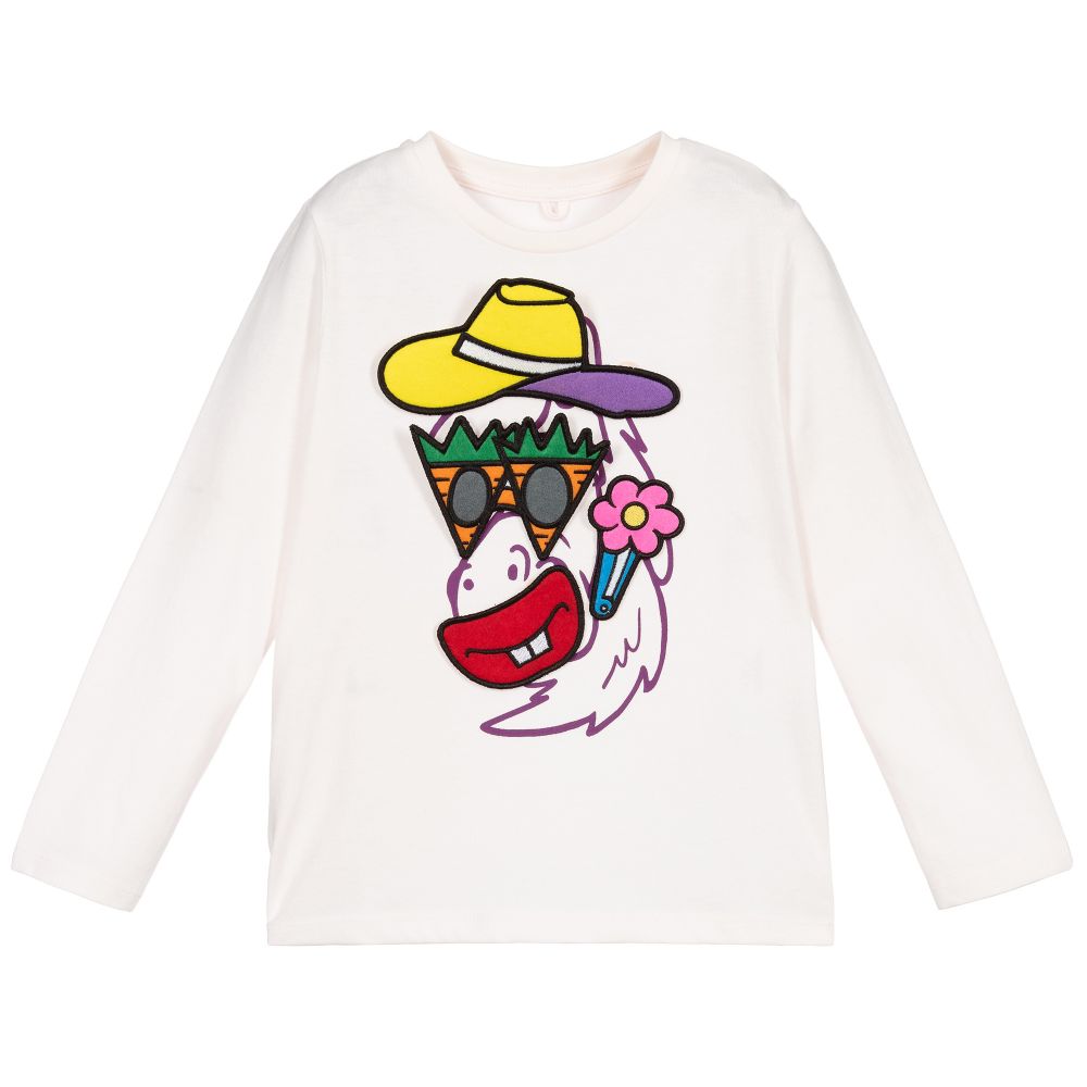 Stella McCartney Kids - Girls Pink Cotton Top | Childrensalon