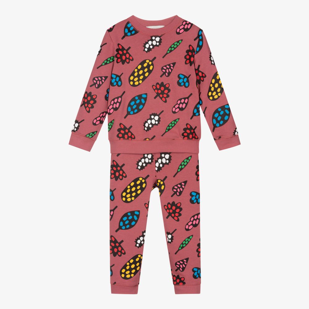 Stella McCartney Kids - Розовый спортивный костюм из хлопка для девочек  | Childrensalon