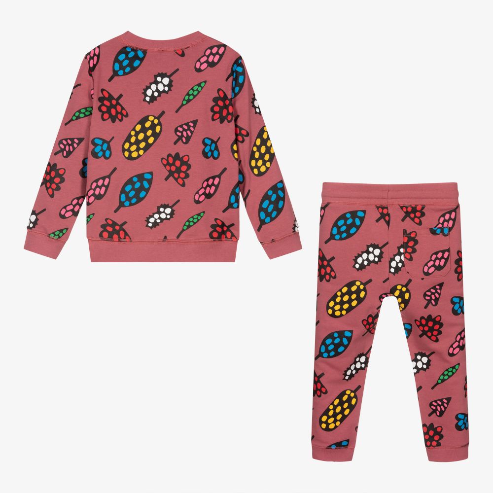 Stella McCartney Kids-Girls Pink Cotton Tracksuit  | Childrensalon Outlet