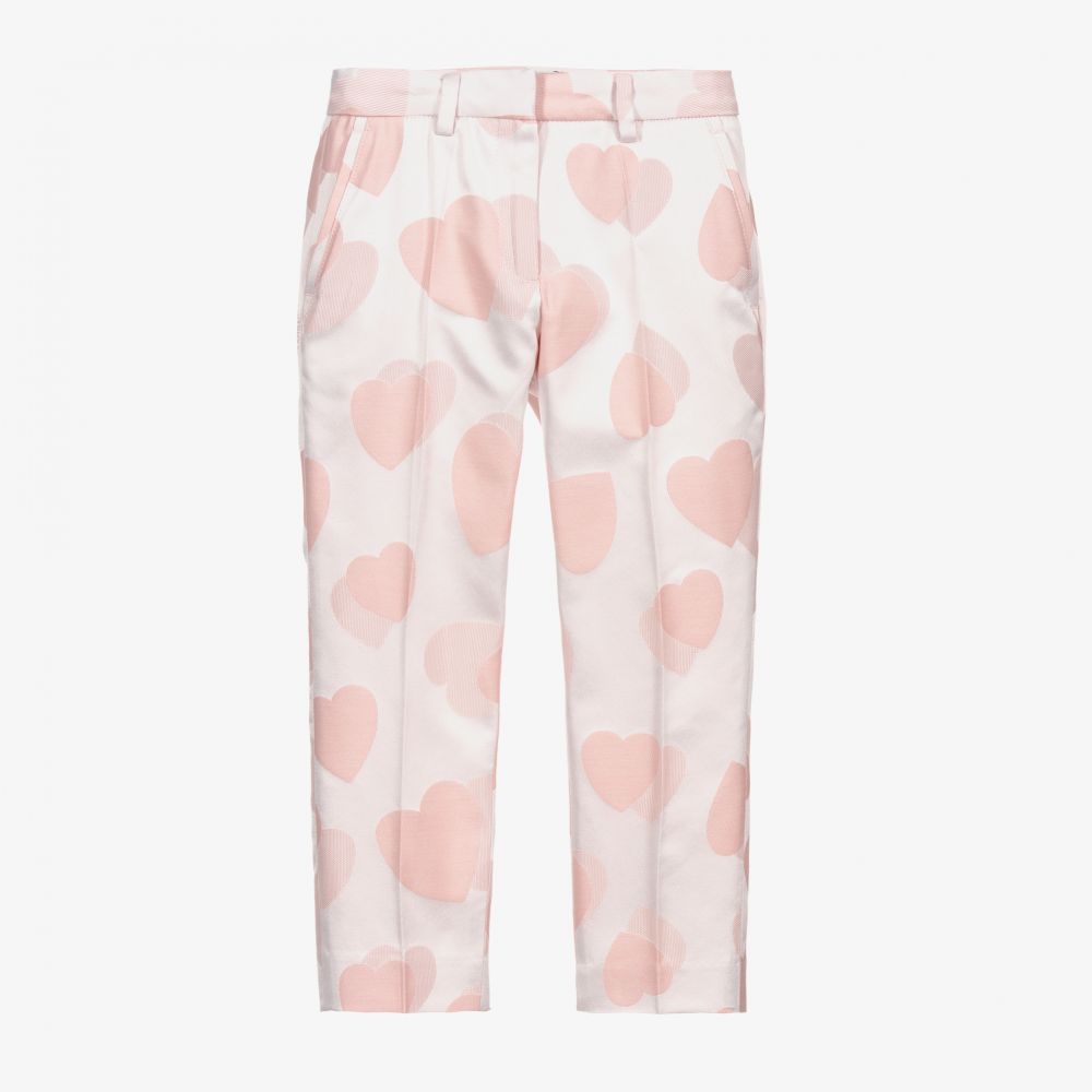 Stella McCartney Kids - Girls Pink Cotton Trousers | Childrensalon