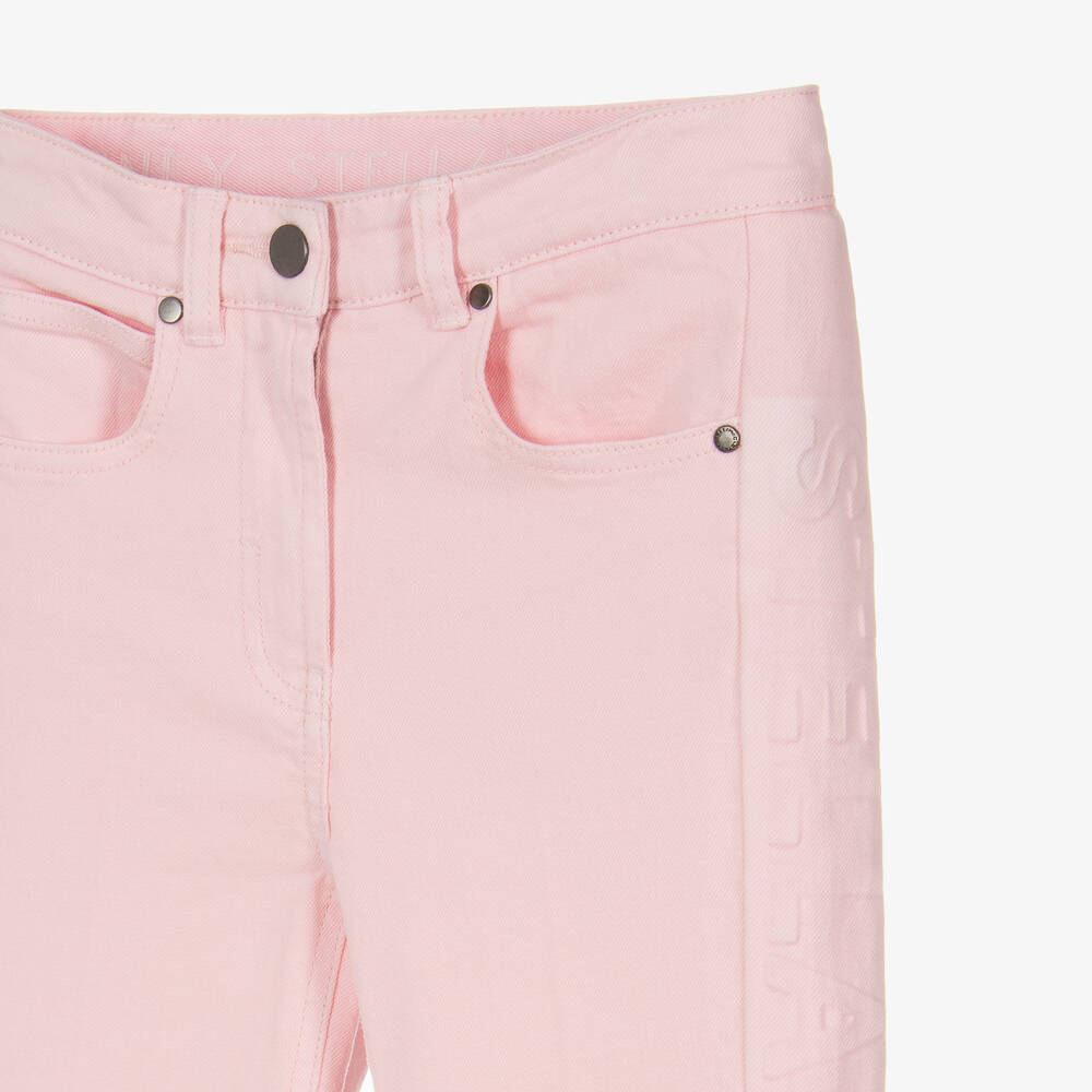 Stella McCartney Kids-Girls Pink Denim Flare Jeans | Childrensalon Outlet