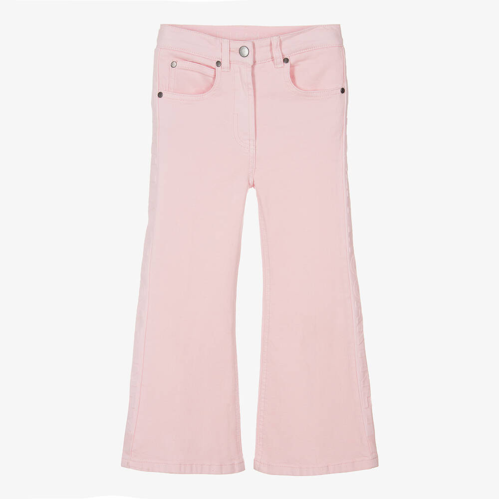 Stella McCartney Kids-Girls Pink Denim Flare Jeans | Childrensalon Outlet