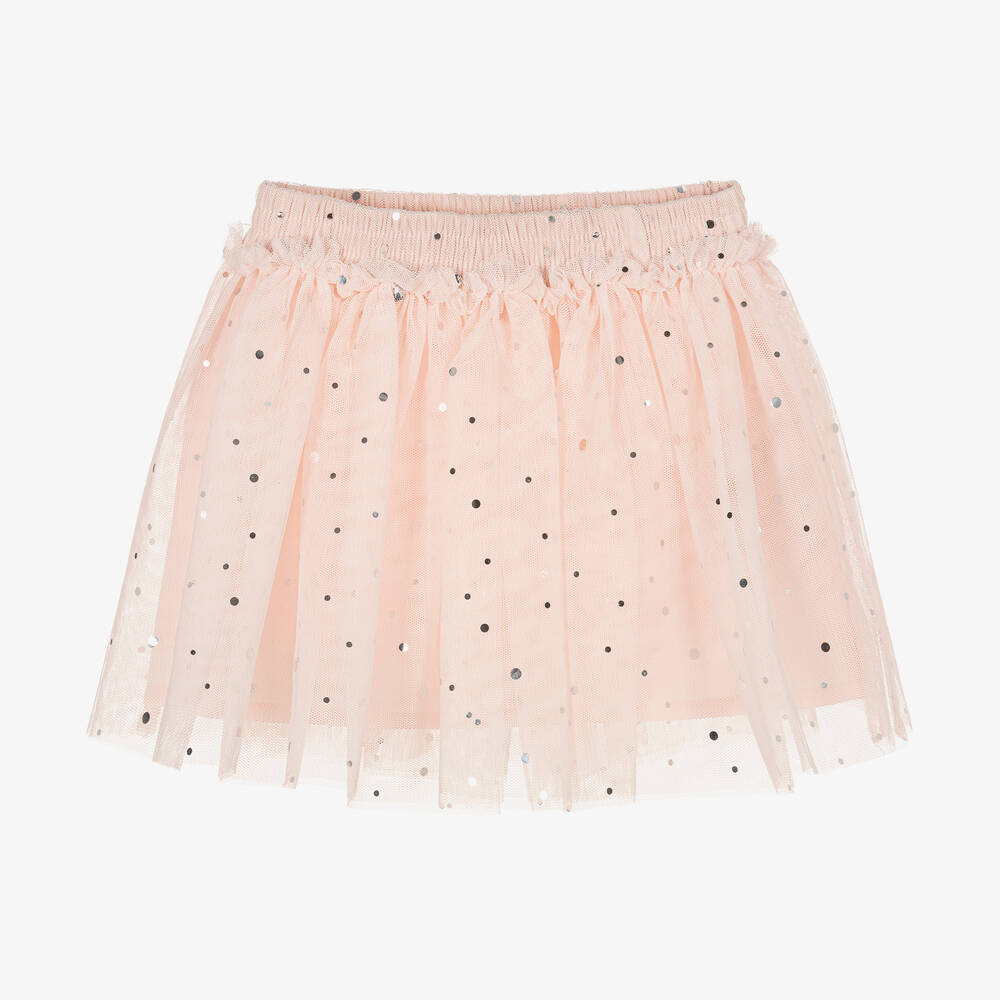 Stella McCartney Kids-تنورة أطفال بناتي تول مزينة بديامنتي لون زهري | Childrensalon Outlet