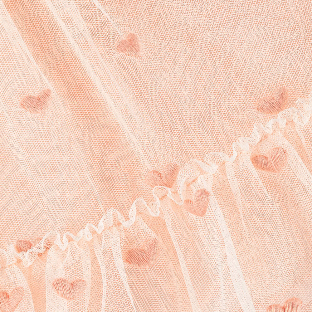 Stella McCartney Kids-Girls Pink Embroidered Tulle Dress | Childrensalon Outlet