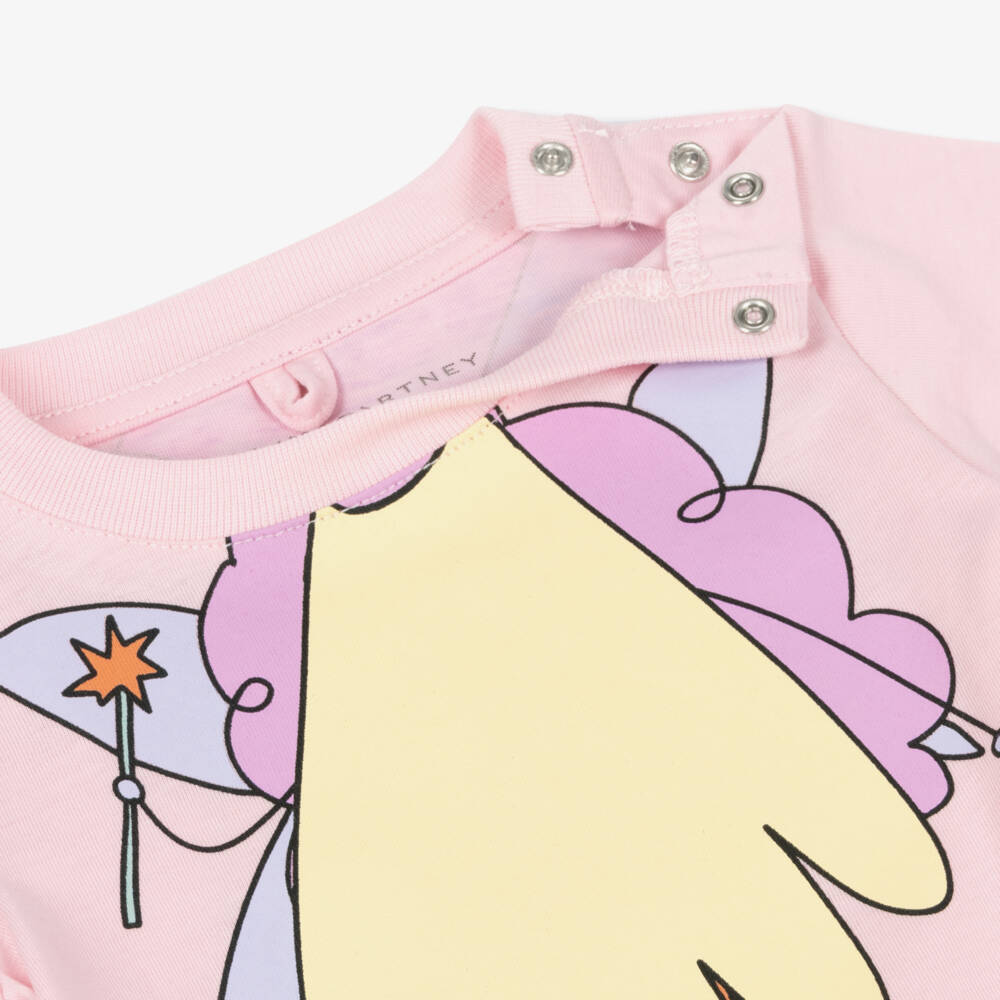 Stella McCartney Kids-Girls Pink Enchanted Tee | Childrensalon Outlet