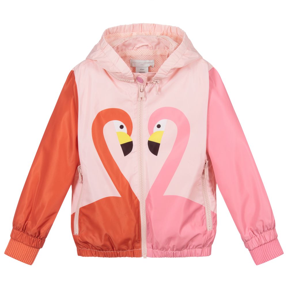 Stella McCartney Kids - Розовая куртка с фламинго для девочек | Childrensalon