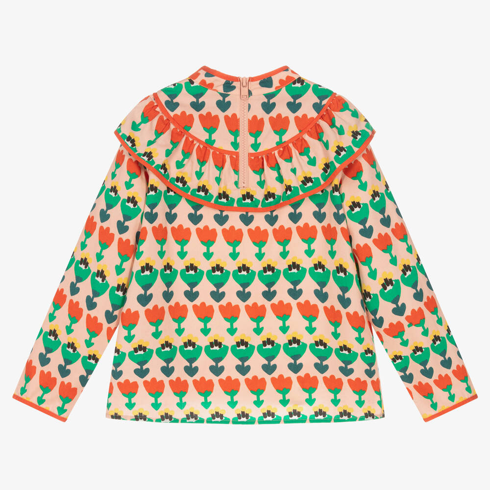 Stella McCartney Kids-Girls Pink Floral Blouse | Childrensalon Outlet