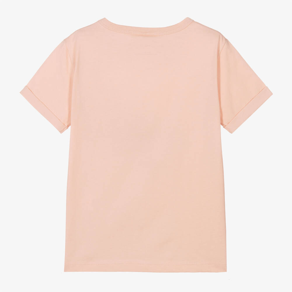 Stella McCartney Kids-Girls Pink Floral Cotton Tee | Childrensalon Outlet