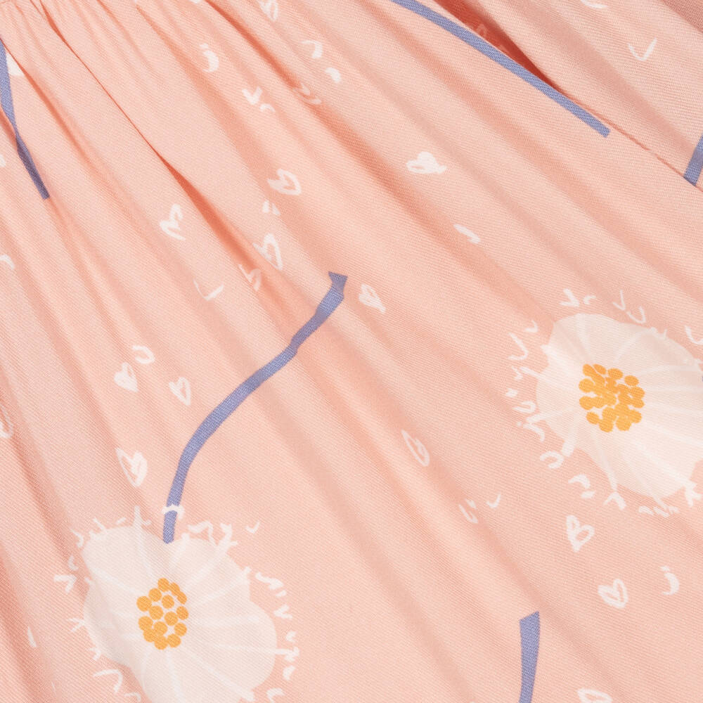 Stella McCartney Kids-Girls Pink Floral Midi Dress | Childrensalon Outlet