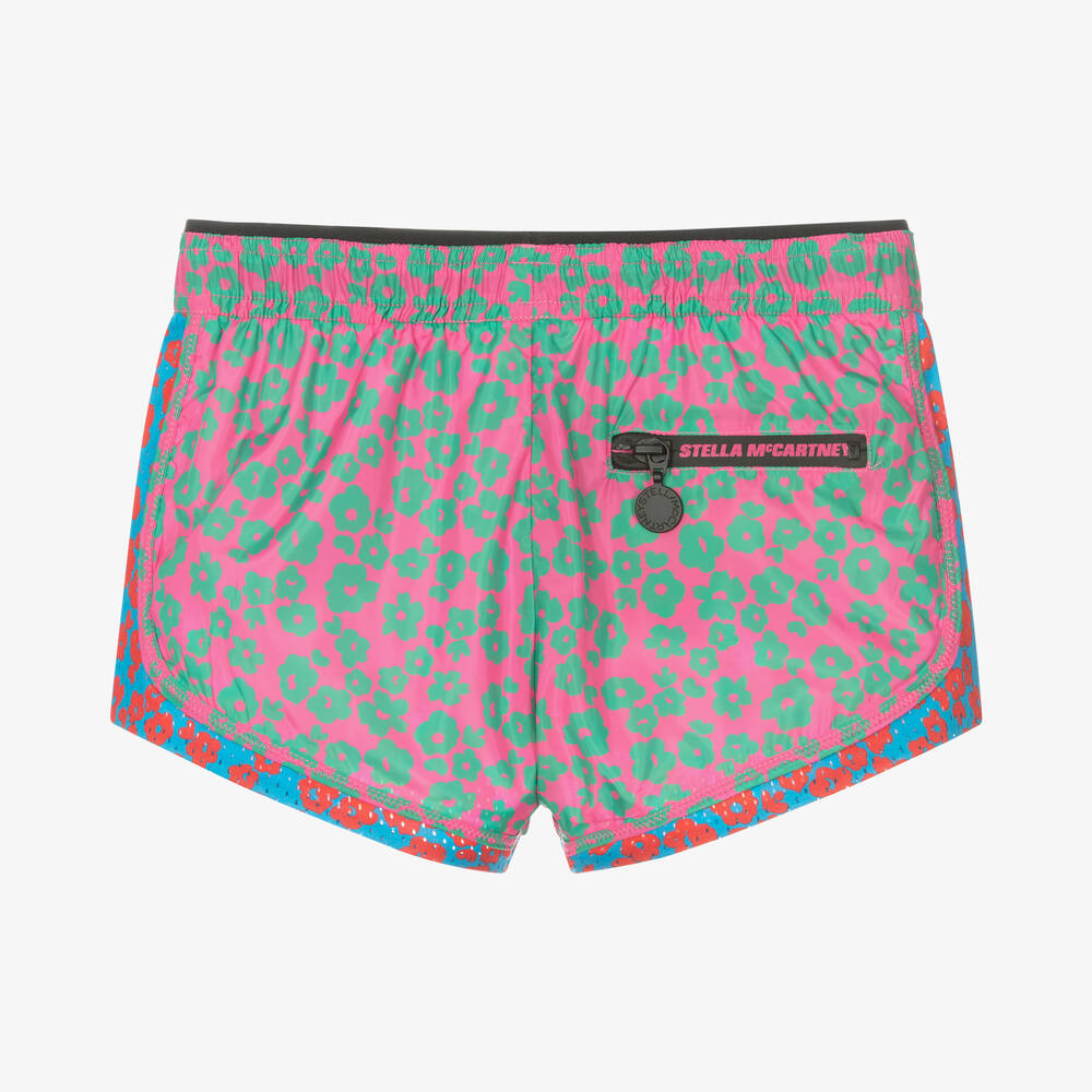 Stella McCartney Kids-Girls Pink Floral Shorts | Childrensalon Outlet