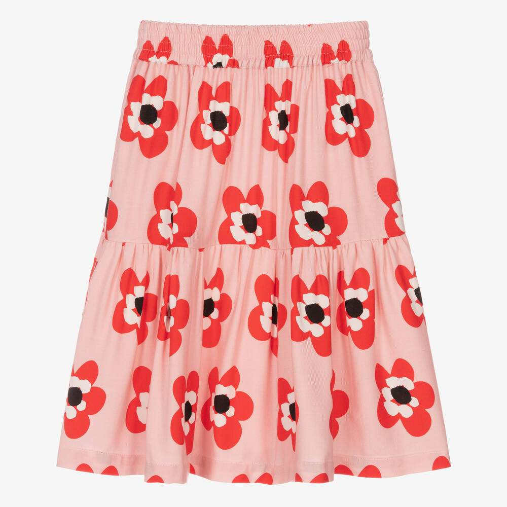 Stella McCartney Kids - Girls Pink Floral Skirt | Childrensalon
