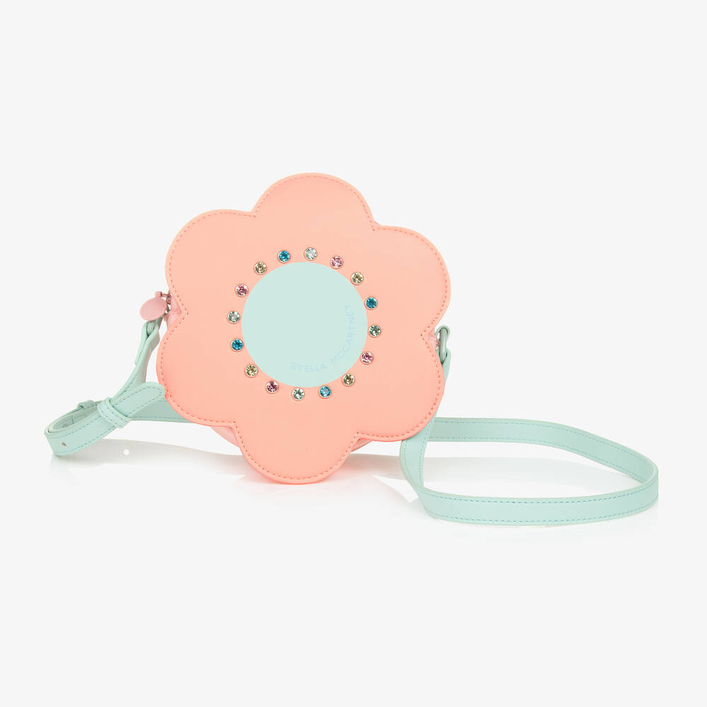Girls Pink Flower Shoulder Bag 16cm