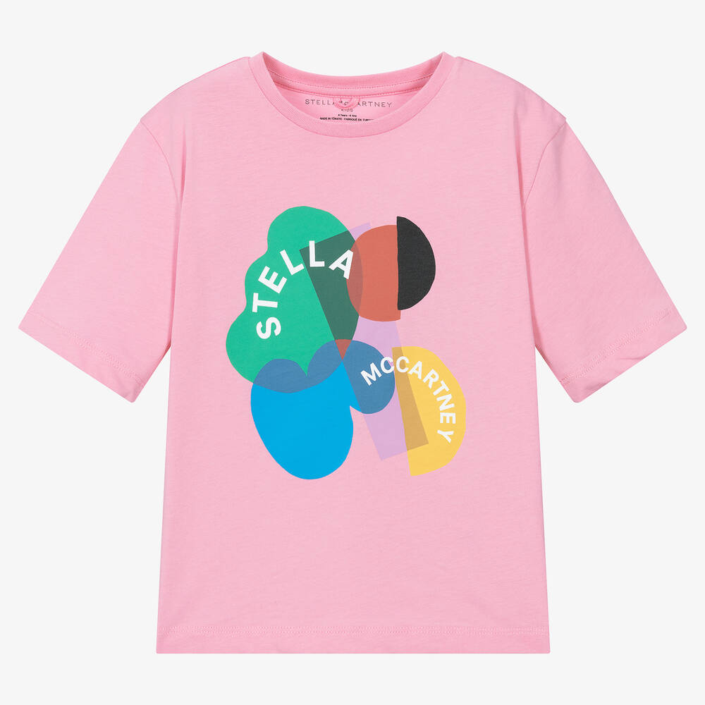Stella McCartney Kids - T-shirt rose en coton à motif fille | Childrensalon