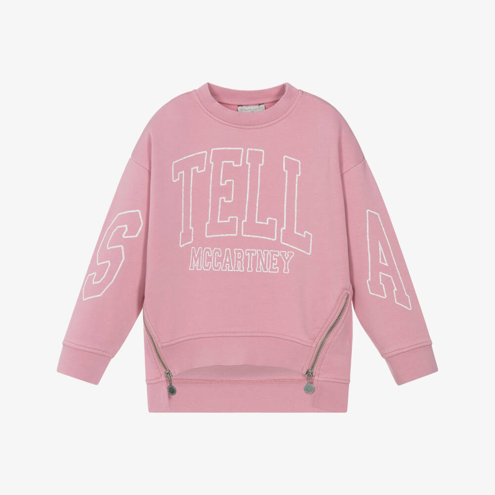 Stella McCartney Kids-Girls Pink Graphic Sweatshirt | Childrensalon Outlet
