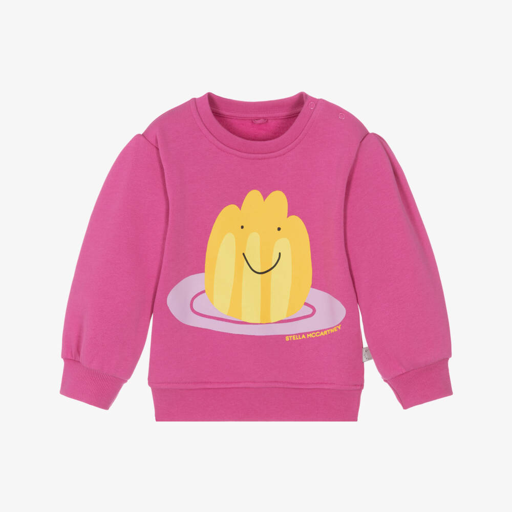 Stella McCartney Kids-Girls Pink Jelly Graphic Pullover | Childrensalon Outlet