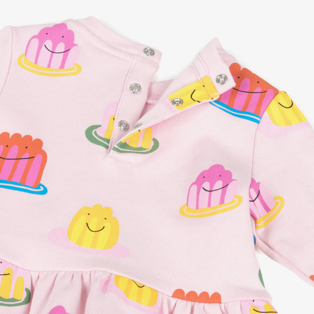 Stella McCartney Kids-Платье из хлопка с розовым принтом для девочек | Childrensalon Outlet