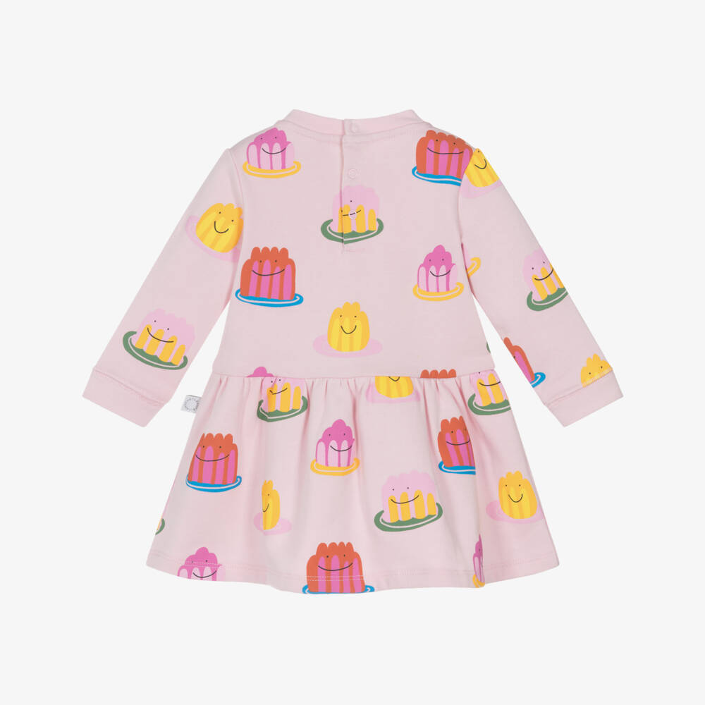 Stella McCartney Kids-Платье из хлопка с розовым принтом для девочек | Childrensalon Outlet