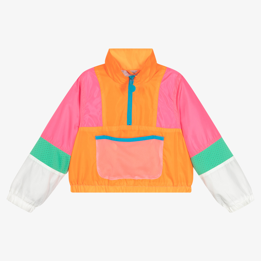 pink and orange windbreaker