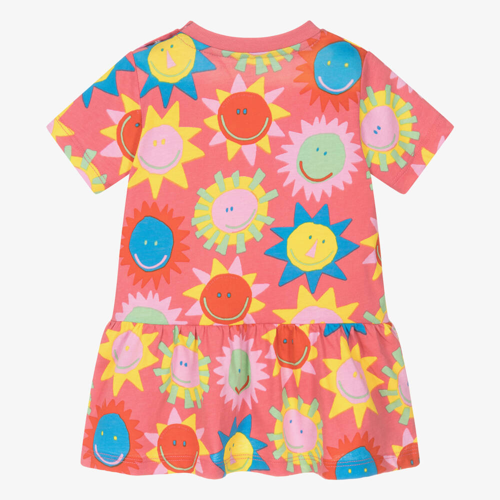 Stella McCartney Kids-Girls Pink Organic Cotton Sun Dress | Childrensalon Outlet