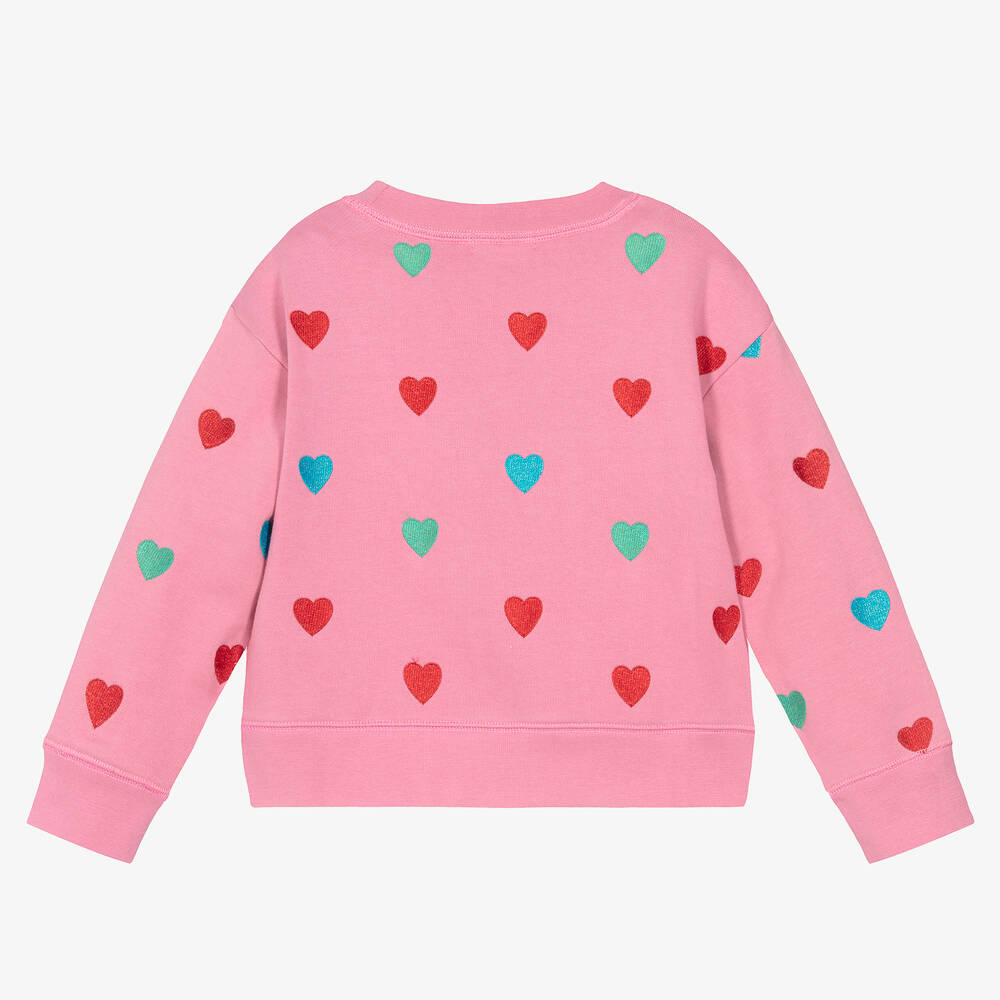 Stella McCartney Kids-Girls Pink Organic Cotton Sweatshirt | Childrensalon Outlet